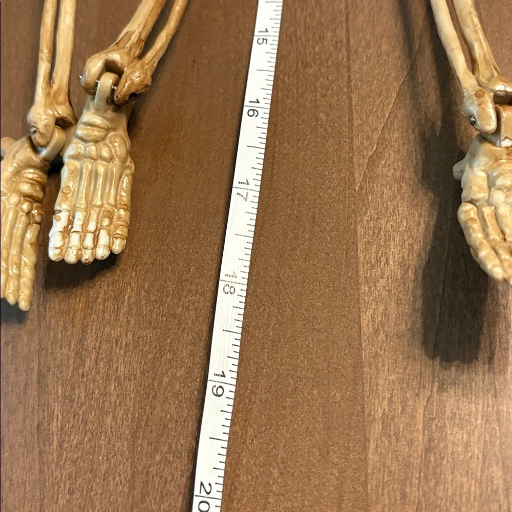 NWOT Pumpkin Head Skeleton Couple Bride & Groom - Bendable Arms & Legs 18” Long